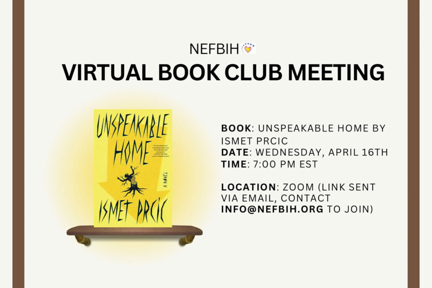 April - Virtual Club Book Meeting